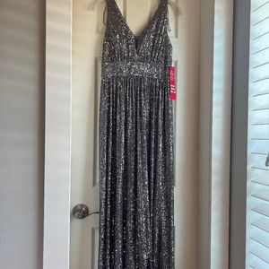 Gray/silver sequins formal dress